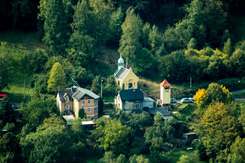 Buildings in Prostřední Žleb - view from Růžová vyhlídka 13