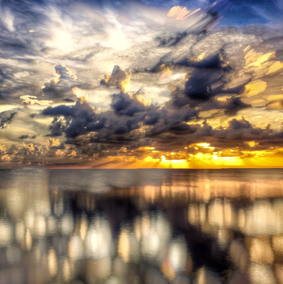 Reflection water sky