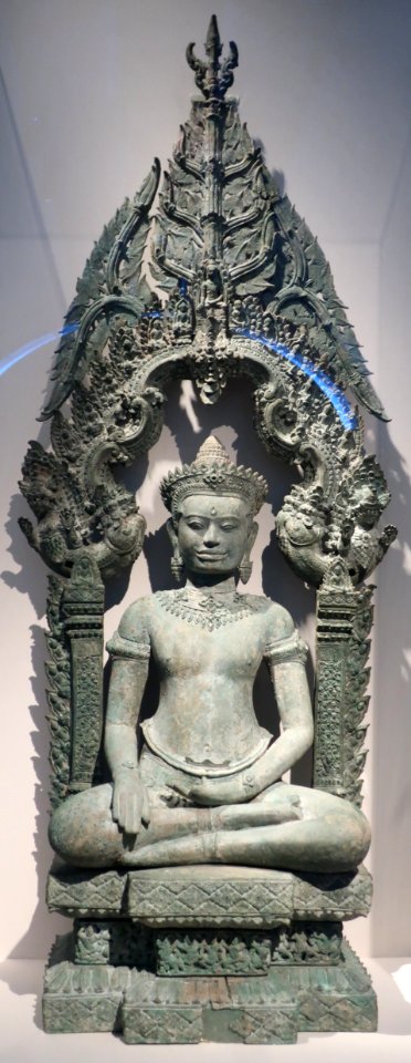 Buddha Enthroned, Thailand, c. 1180-1220, bronze, Kimbell Art Museum