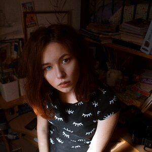 Redhead girl room