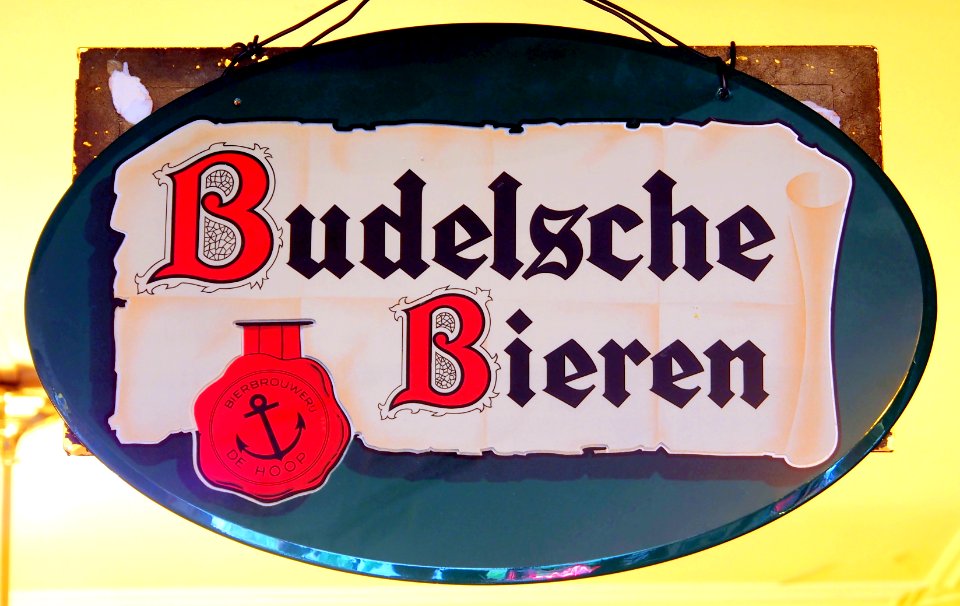 Budelsche Bieren, metal advertising sign