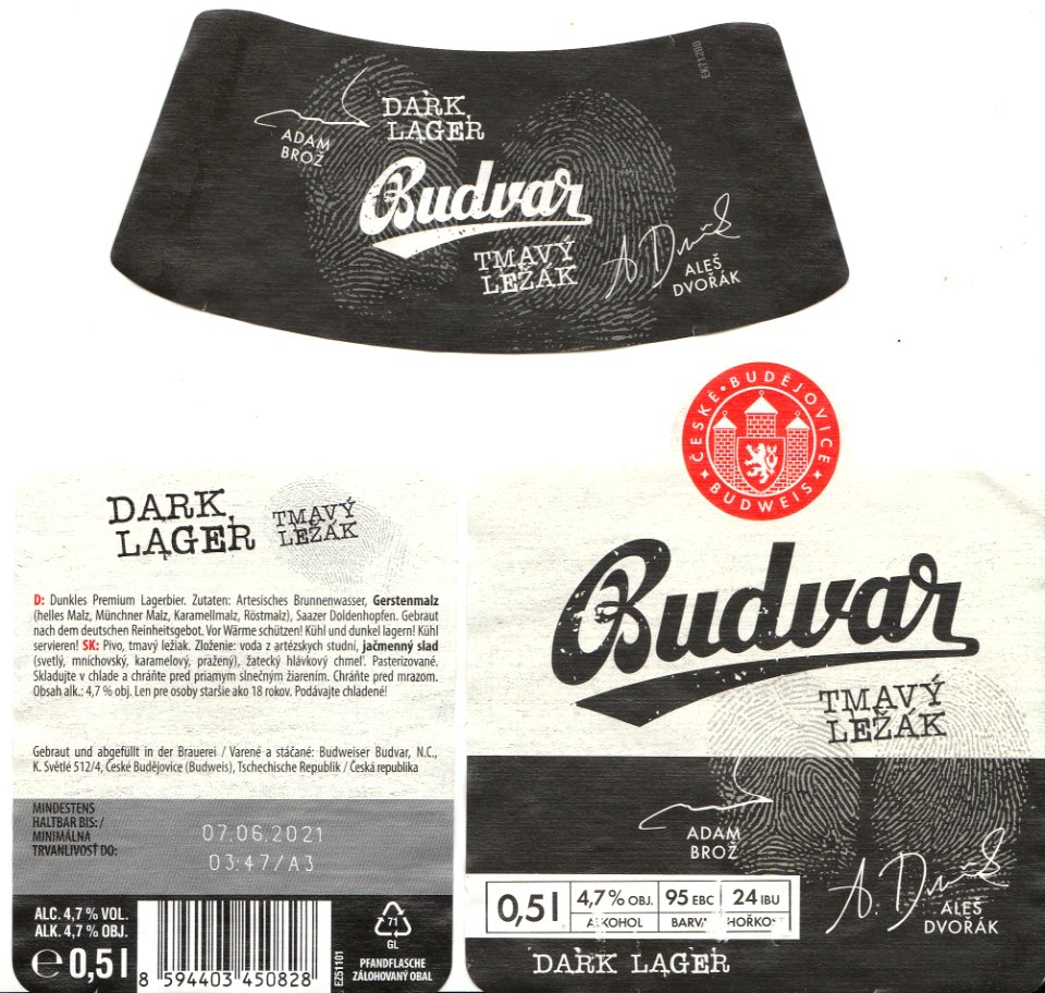 Budweiser Budvar N.C. - Tmavý Lezák - Dark Lager