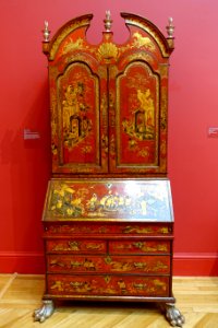 Buraeau-cabinet, England, c. 1730, Japanned wood, brass mounts, silvered finials and feet - California Palace of the Legion of Honor - San Francisco, CA - DSC02832