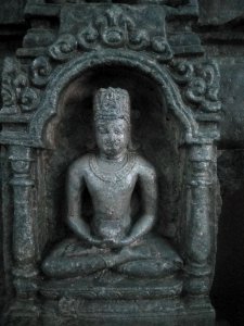 Budha seated under the arch photo