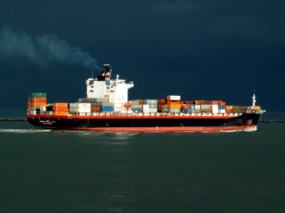 Bunga Raya Satu p5 approaching Port of Rotterdam, Holland 11-Feb-2006