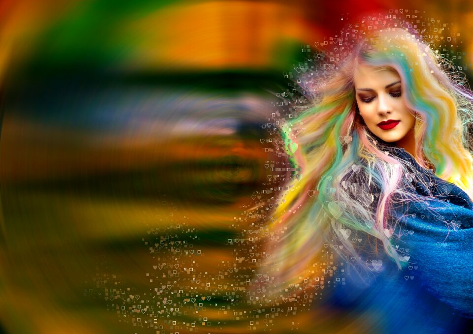 Painted colorful colors