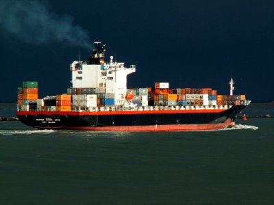 Bunga Raya Satu p4 approaching Port of Rotterdam, Holland 11-Feb-2006