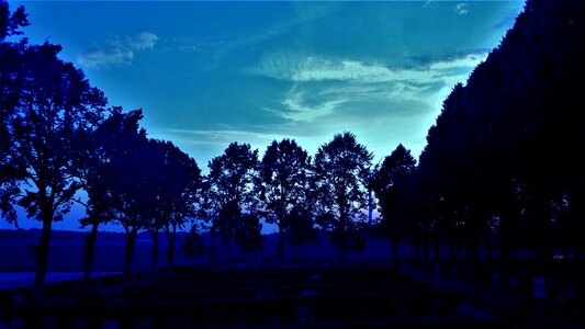 Cemetery ghostly atmosphere
