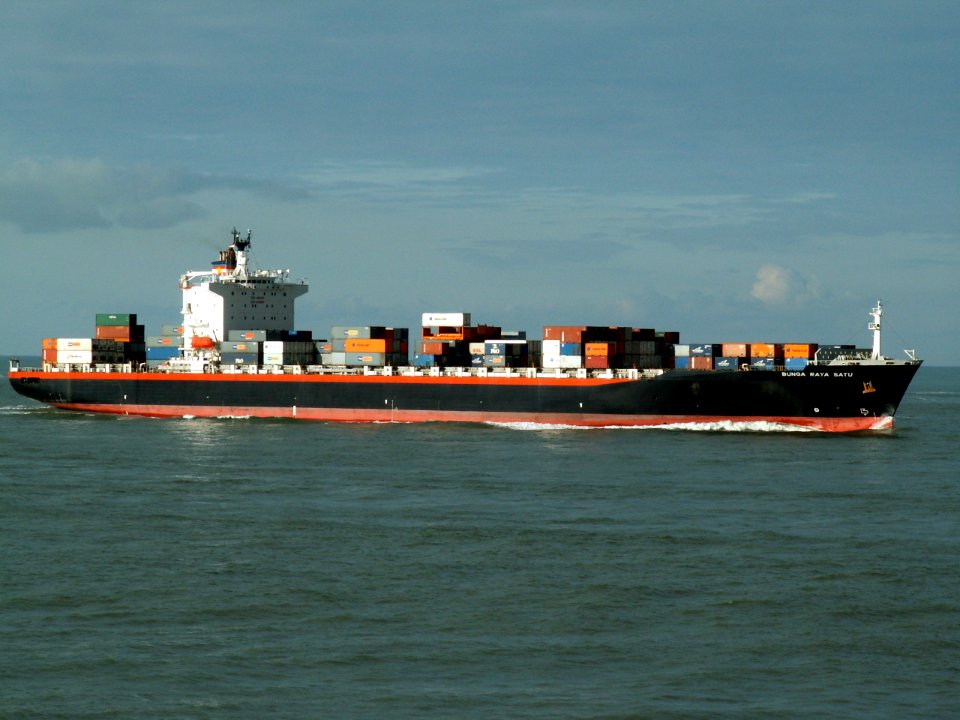 Bunga Raya Satu p3 approaching Port of Rotterdam, Holland 11-Feb-2006