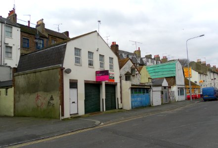 Buildings at Circus Street, Brighton (March 2013)