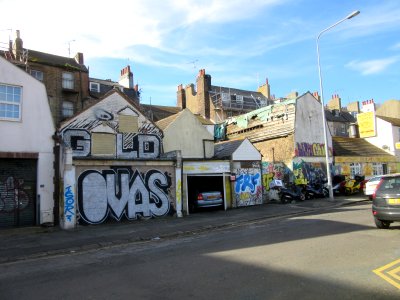 Buildings on West side of Circus Street, Brighton (March 2017)