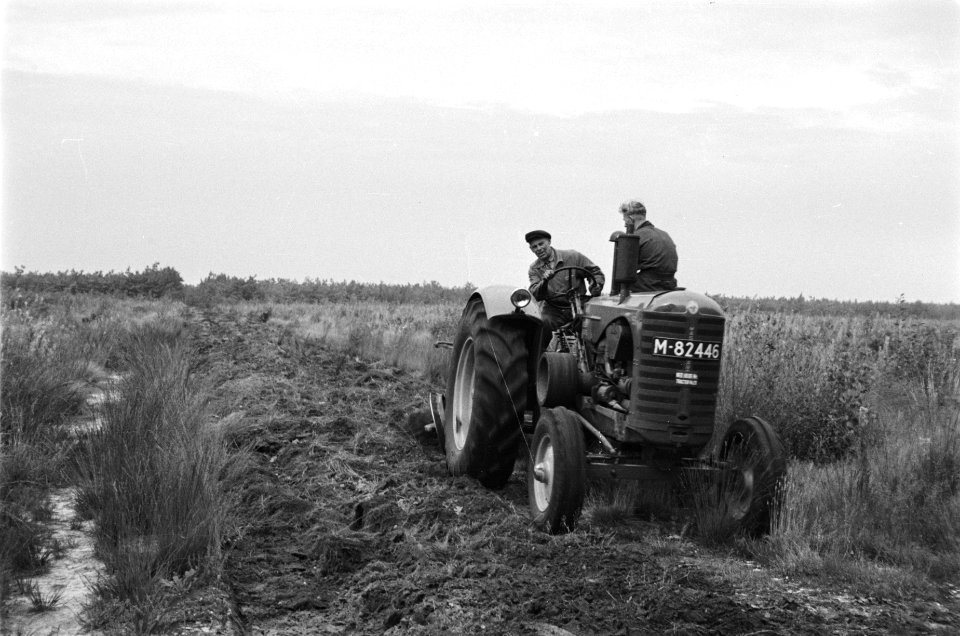 Buntgras, arbeiders, machines, werktuigen, schijvenstoppelploeg, De Rips, Bestanddeelnr 170-0736