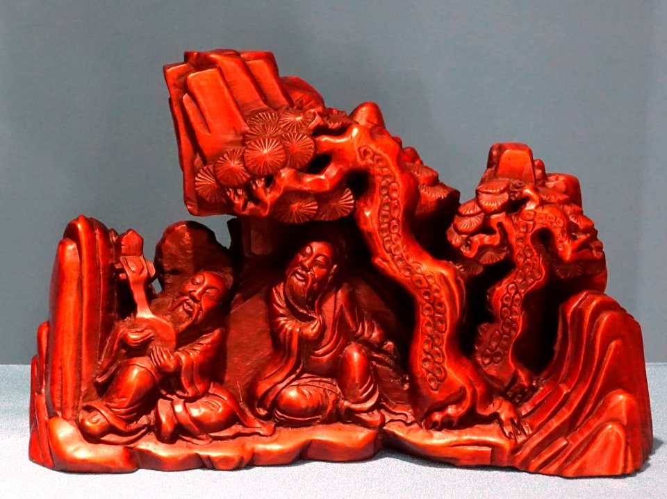 Brush rest, China, Qing dynasty, boxwood - Spurlock Museum, UIUC - DSC05962