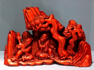 Brush rest, China, Qing dynasty, boxwood - Spurlock Museum, UIUC - DSC05962