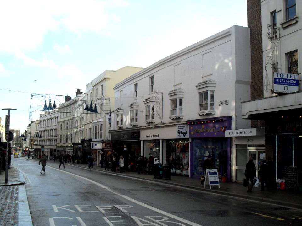 Buildings on South side of North Street, Brighton (December 2010)