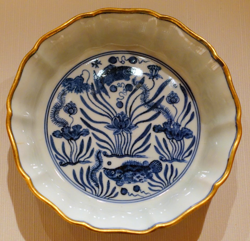 Brush washer, China, Ming dynasty, Xuande period, 1426-1435 AD, blue and white ceramic - Ethnological Museum, Berlin - DSC01969
