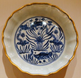 Brush washer, China, Ming dynasty, Xuande period, 1426-1435 AD, blue and white ceramic - Ethnological Museum, Berlin - DSC01969