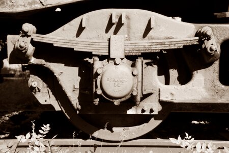 Suspension railway metal spring