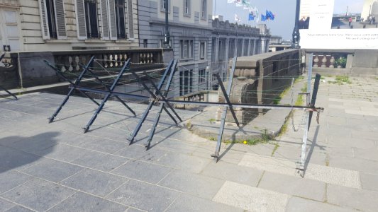 Brussel-Versperringen ter voorbereiding op Amerikaanse president (2)
