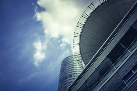 Modern glass facade tower photo