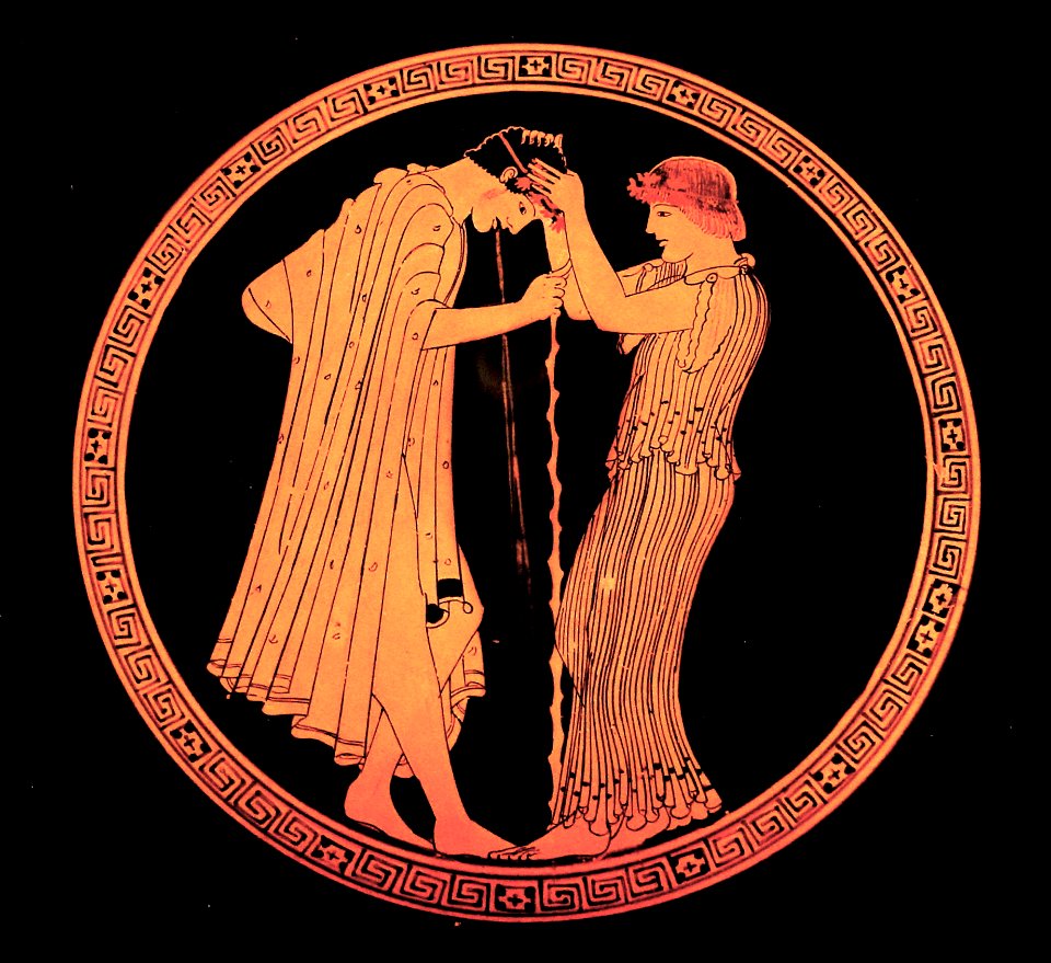 Brygos Kylix, Brygos, c. 480 BC, L 479, view 1 - Martin von Wagner Museum - Würzburg, Germany - DSC05759 crop