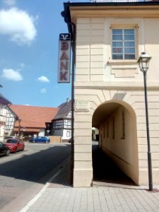 Bruchbach, Stein, Hochwassermarke 13. Mai 1827 (2)