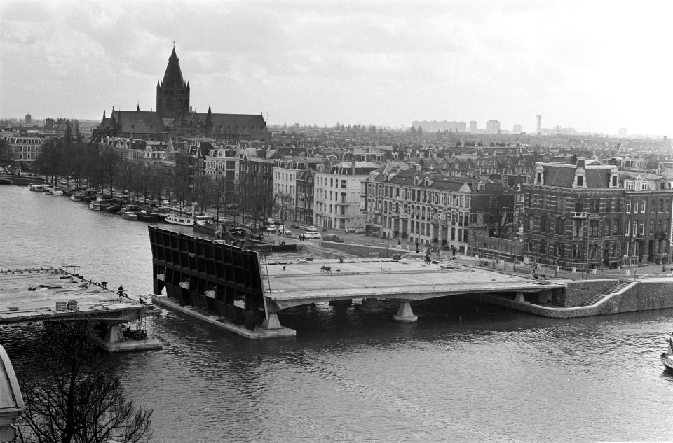 Brug over de Amstel bij Stadhouderskade, Amsterdam overzicht werkzaamheden, Bestanddeelnr 922-3038
