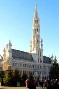 Brussels town hall during the 2013 Christmas market