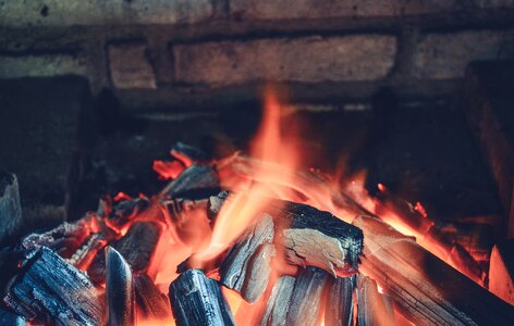 Fireplace barbecue bonfire photo