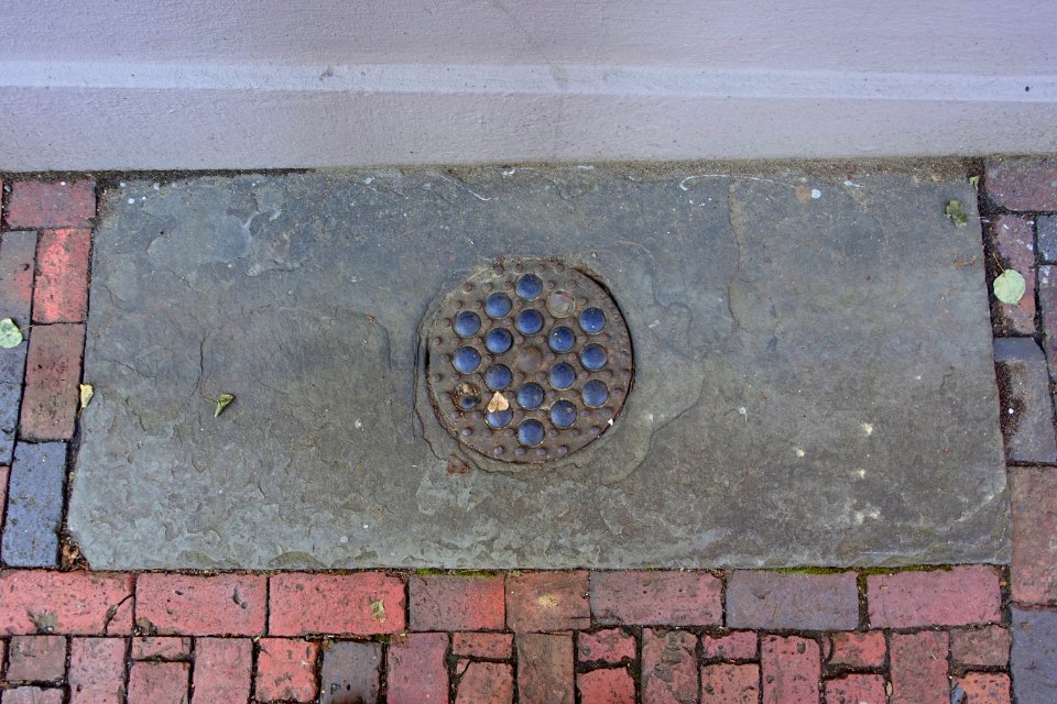 Bubbles PAT. NOV. 12, 1845 street hole cover - Beacon Hill - Boston, MA - DSC02298