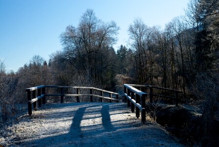 Wooden bridge austria alps