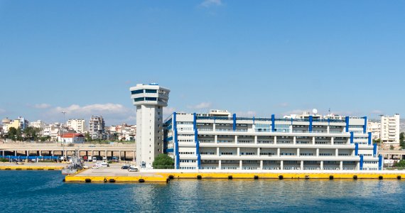 Building of the Headquarter of the Hellenic Coast Guard, Piraeus, Greece photo