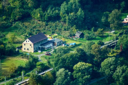 Building in Prostřední Žleb - view from Růžová vyhlídka