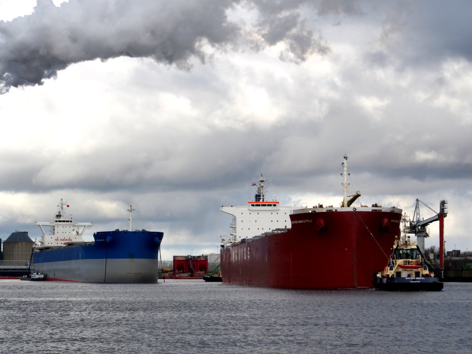BTG Rainier (ship, 2015) IMO 9710139 & Navios Marco Polo, IMO 9454280, Vlothaven, Port of Amsterdam
