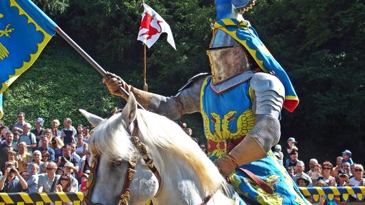 Knights joust armor horses photo