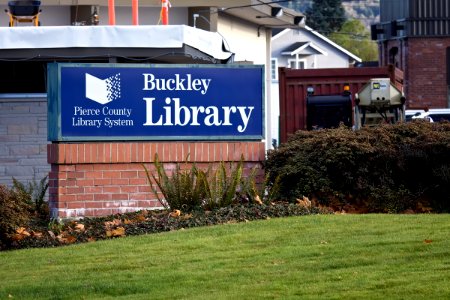 Buckley Library sign