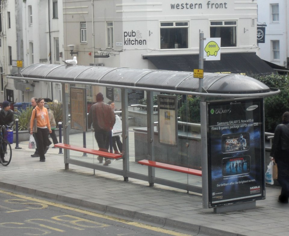 Bus Stop at Churchill Square, Brighton (February 2011)