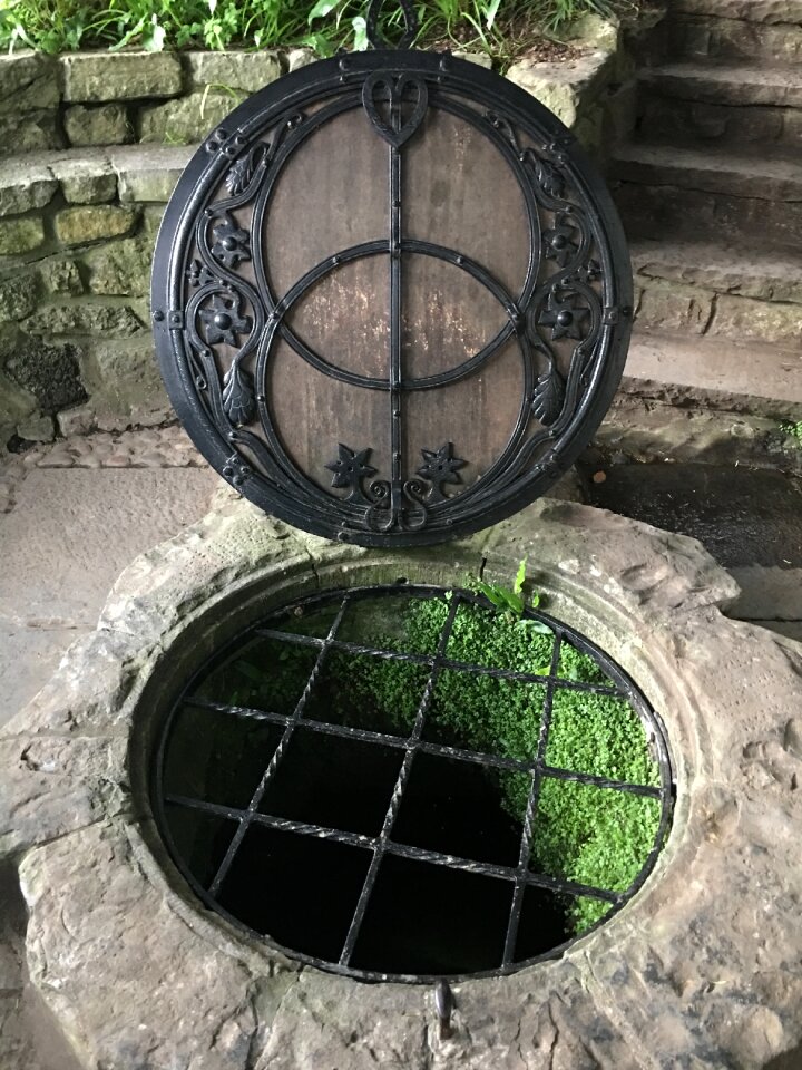 Glastonbury red well spiritual symbol