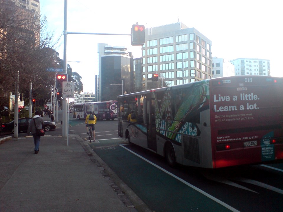 Buses And Feeder Cycle Lane On Symonds St II