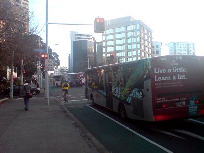 Buses And Feeder Cycle Lane On Symonds St II