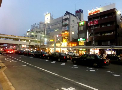 Bus stop in front of Ikoma station