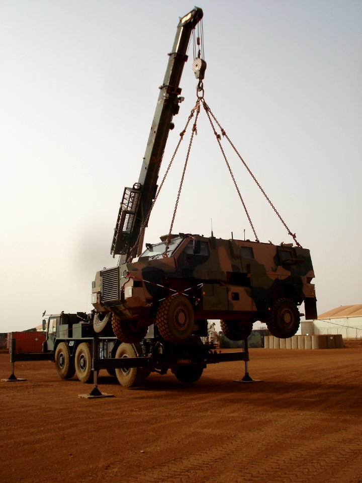 Bushmaster hoisted up