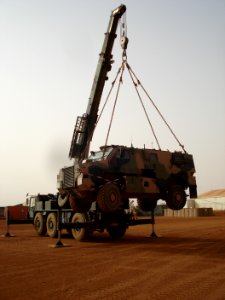 Bushmaster hoisted up