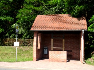Bus stop Kleindembach, Thuringia 2 photo