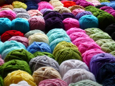 Textiles colorful thread photo