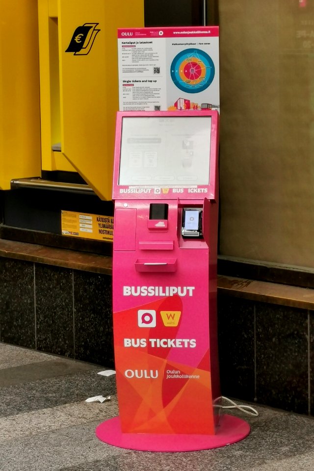 Bus ticket Machine Valkea Oulu 20210605