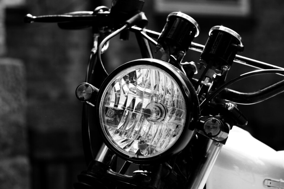 Transport motorcycle gray bike