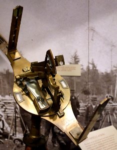 Burt solar compass made by Wm. J. Young, Philadelphia, used in Wisconsin surveys 1840-1850 - Wisconsin Historical Museum - DSC03292