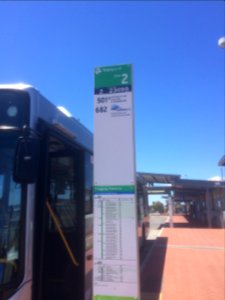 Bus stand 2 at Bull Creek Station, October 2016