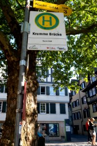 Bushaltestelle Krumme Brücke in Tübingen